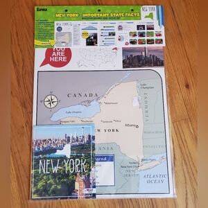 Eureka New York Important Facts Bulletin Board And Book Set NEW